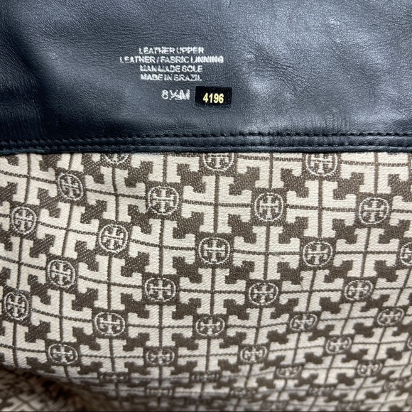 Tory Burch Women's Size 8.5 Selma Softy Suede Riding Logo Black Boots 4196 - Picture 12 of 12